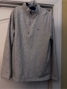 Vineyard Vines Light Gray Half-Zip Pullover